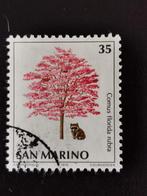San Marino 1979 - natuurbescherming - boom en wasbeer, Ophalen of Verzenden, Gestempeld