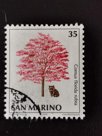 Saint-Marin 1979 - conservation de la nature - arbre, raton, Enlèvement ou Envoi, Affranchi