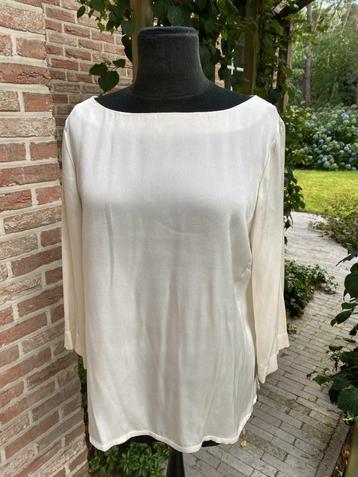 No Man's Land ecru zijden blouse - 3/4 mouw - 38 beschikbaar voor biedingen
