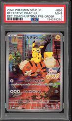 Detective Pikachu PSA 9 - SV-P 098 - Japanese Promo 2023, Ophalen of Verzenden, Zo goed als nieuw, Losse kaart