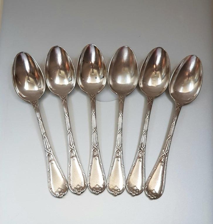 Christofle 6 Theelepels Lepels Tea Spoons Coffee, Antiek en Kunst, Antiek | Bestek, Ophalen