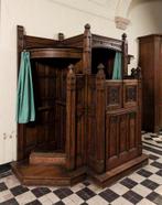 Deel kerk biechtstoel hout eik 1930-1940, Antiek en Kunst, Antiek | Religieuze voorwerpen, Ophalen