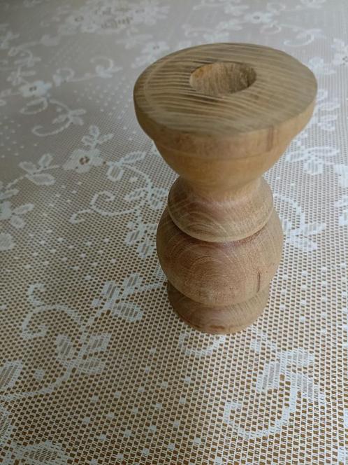 Kaarshouder in hout – Natuurlijk en sfeervol design, Antiek en Kunst, Curiosa en Brocante, Ophalen