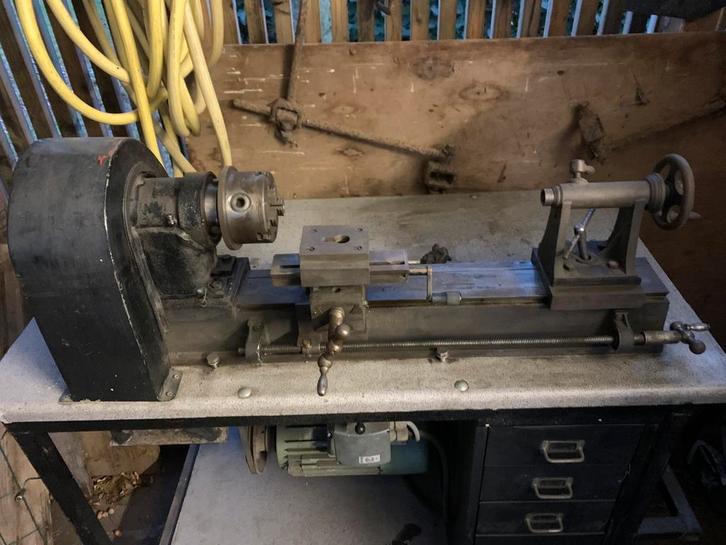Kleine Metaaldraaibank 90cm. Lang, Doe-het-zelf en Bouw, Draaibanken, Zo goed als nieuw, Metaaldraaibank, Ophalen