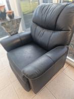 Extra brede lederen relaxzetel, Huis en Inrichting, Ophalen, Gebruikt, Leer