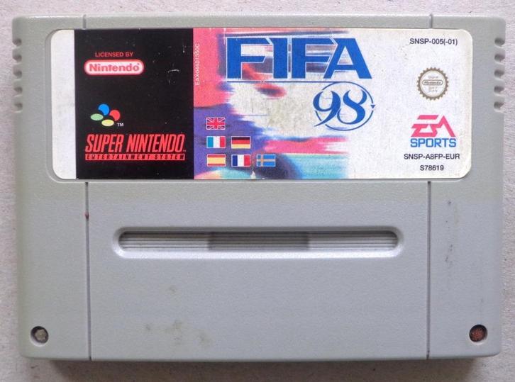 FIFA 98 voor de Europese Super Nintendo, Games en Spelcomputers, Games | Nintendo Super NES, Gebruikt, Ophalen of Verzenden