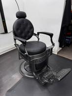 3x Zwarte lederen barber stoelen, Huis en Inrichting, Ophalen