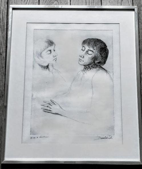 Roland Devolder - ets- koppel -ex. vd kunstenaar/kader, Antiek en Kunst, Kunst | Etsen en Gravures, Ophalen of Verzenden