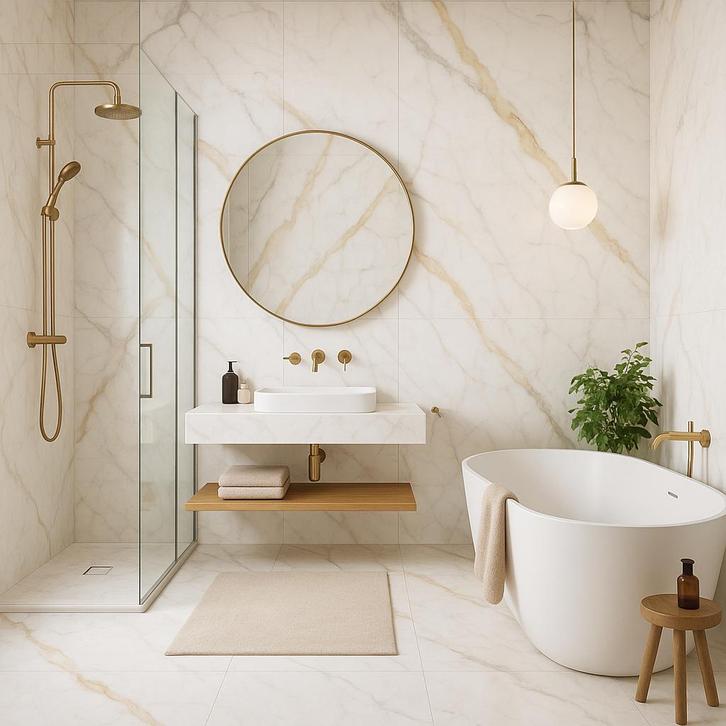 Keramische vloer- en wandtegel, Doe-het-zelf en Bouw, Tegels, Nieuw, Overige typen, Keramiek, 60 cm of meer, 60 cm of meer, 10 m² of meer