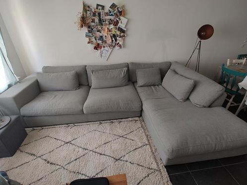 Grijze hoekzetel, Huis en Inrichting, Zetels | Complete zithoeken, Gebruikt, Ophalen