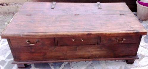 Rustieke robuuste salontafel, Huis en Inrichting, Tafels | Salontafels, Gebruikt, Minder dan 50 cm, 50 tot 100 cm, 100 tot 150 cm
