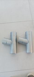 2x zinkel T stuk en zinken mof, Ophalen of Verzenden, Nieuw
