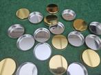 Circa 1.000 stuks - Goudkleurige blikken dekseltjes - Ø 75mm, Enlèvement ou Envoi, Comme neuf, Autre