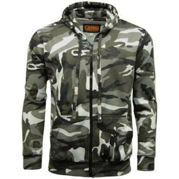 Camo zipper urban S, M, XL of XXL, Ophalen, Nieuw, Wit