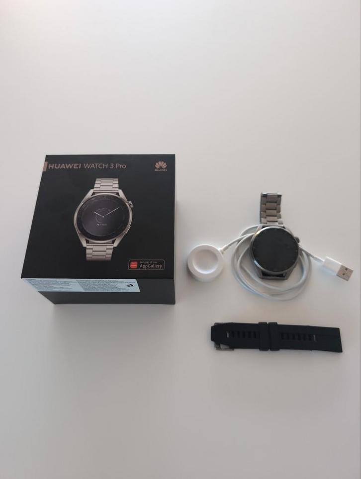 Huawei watch 3 pro, Handtassen en Accessoires, Smartwatches, Gebruikt, Zilver, GPS, Hartslag, Waterdicht, Ophalen
