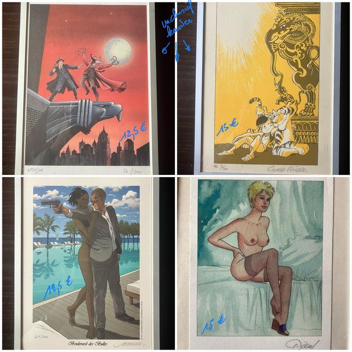 Gesigneerde strips en ex librissen, Boeken, Stripverhalen, Ophalen of Verzenden