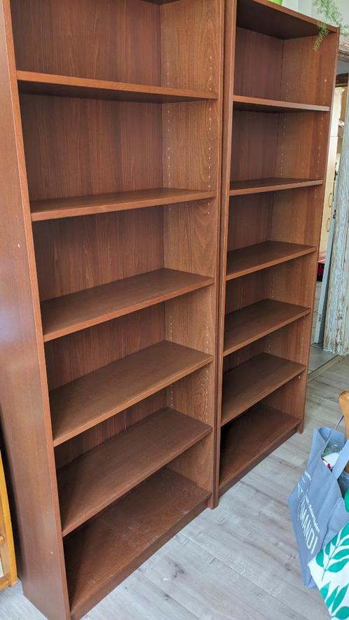 2 boekenkasten Ikea Billy, Huis en Inrichting, Kasten | Boekenkasten, Gebruikt, 50 tot 100 cm, 200 cm of meer, 25 tot 50 cm, Kersenhout