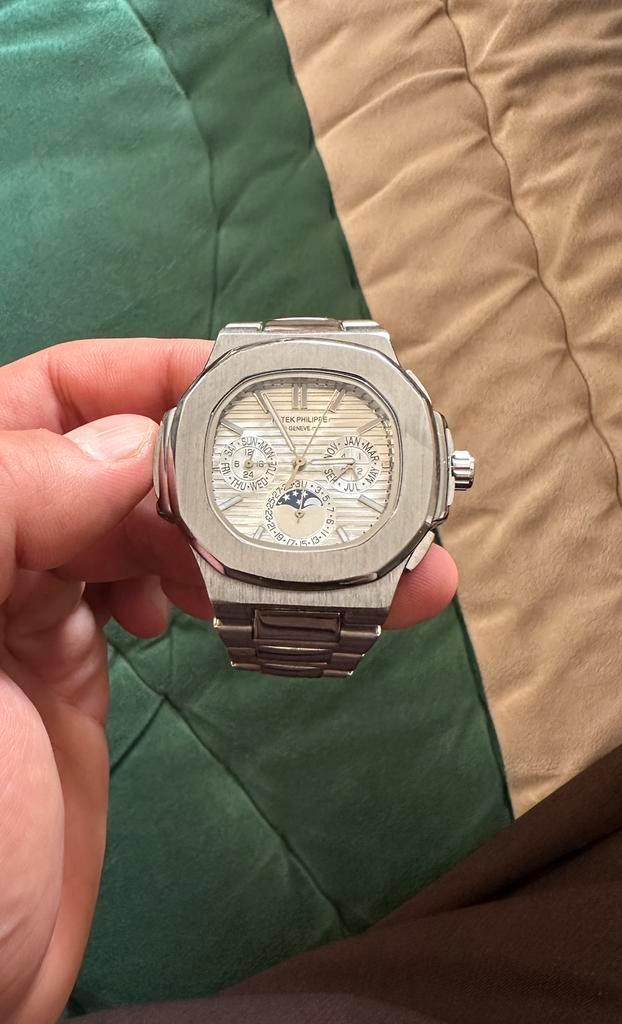 Patek Philippe Herenhorloge, Handtassen en Accessoires, Horloges | Heren, Nieuw, Polshorloge, Overige merken, Staal, Staal, Ophalen of Verzenden