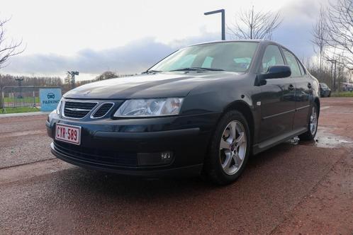 Saab 9-3, Auto's, Saab, Particulier, Saab 9-3, Benzine, Euro 4, Berline, 4 deurs, Handgeschakeld, Zwart, Grijs, Leder, Voorwielaandrijving
