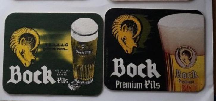 Twee bierviltjes " BOCK Premium Pils", Verzamelen, Biermerken, Gebruikt, Ophalen of Verzenden