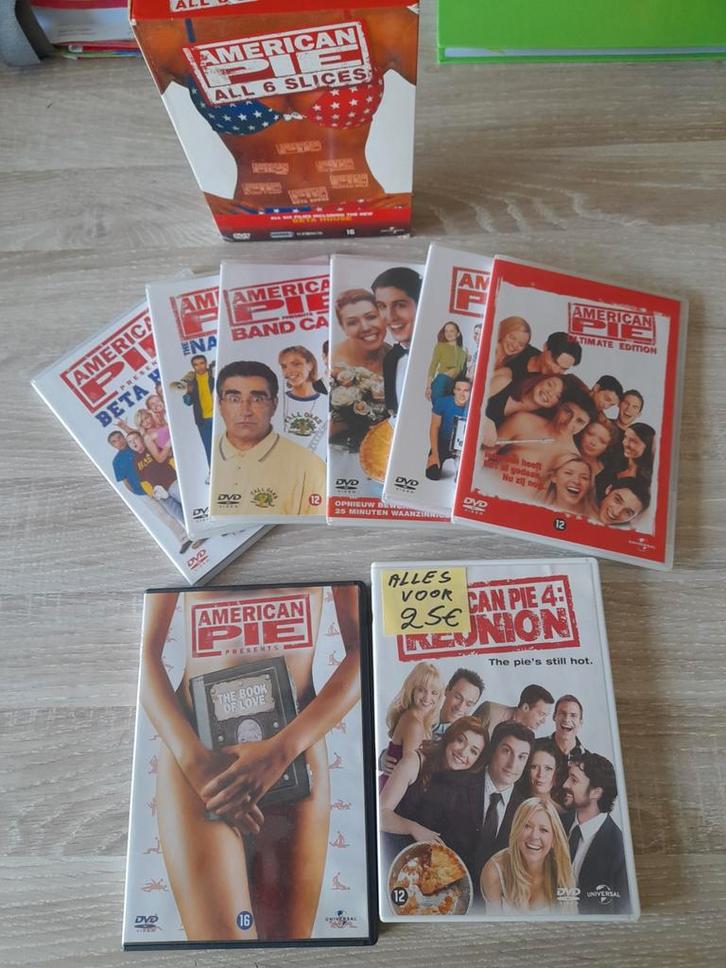 DVD'S van American Pie verzameling van onszelf 1 tot 6 en, Cd's en Dvd's, Dvd's | Komedie, Gebruikt, Overige genres, Boxset, Vanaf 16 jaar