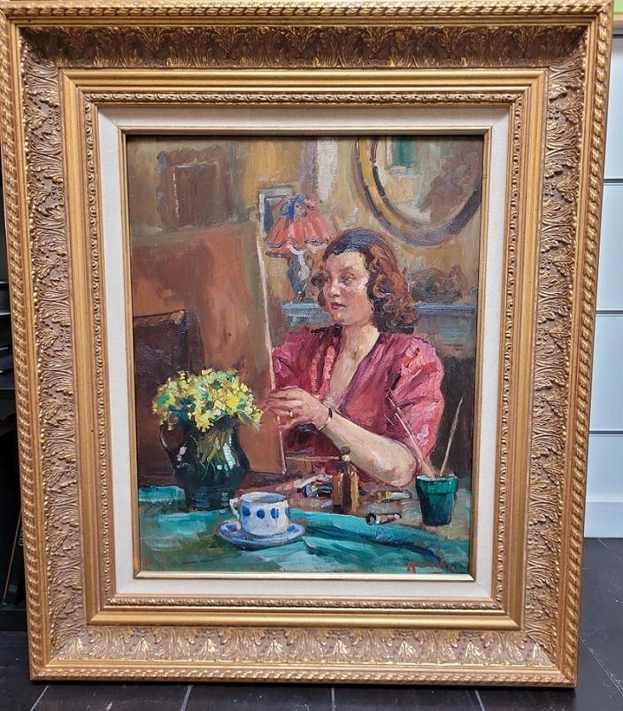 Jules RAMBO,  de kunstenares, Antiek en Kunst, Kunst | Schilderijen | Klassiek, Ophalen of Verzenden