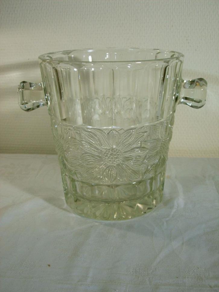 Glazen champagne- of wijnkoeler, Antiek en Kunst, Curiosa en Brocante, Ophalen of Verzenden