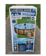 Piscine BESTWAY SWIM VISTA II, NEUVE, 488*122, + accessoires, Jardin & Terrasse, Neuf, 300 cm ou plus, Rond, Enlèvement