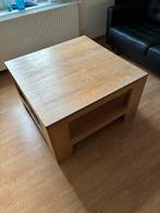 Massief eiken salontafel, Huis en Inrichting, Tafels | Salontafels, Ophalen, Zo goed als nieuw