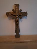 Crucifix vintange en bronze, Collections, Religion, Comme neuf, Enlèvement ou Envoi