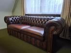 3-persoons Chesterfield - gepatineerd, Huis en Inrichting, Zetels | Zetels, Ophalen, Gebruikt, Driepersoons, Leer