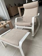 Schommelstoel Poäng met voetbank, Huis en Inrichting, Stoelen, Ophalen