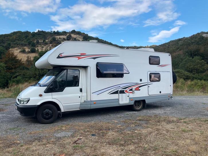 Camping car Ford Transit 2.4L - 6 places - camper, Caravans en Kamperen, Mobilhomes, Particulier, meer dan 6, Integraal, Ford