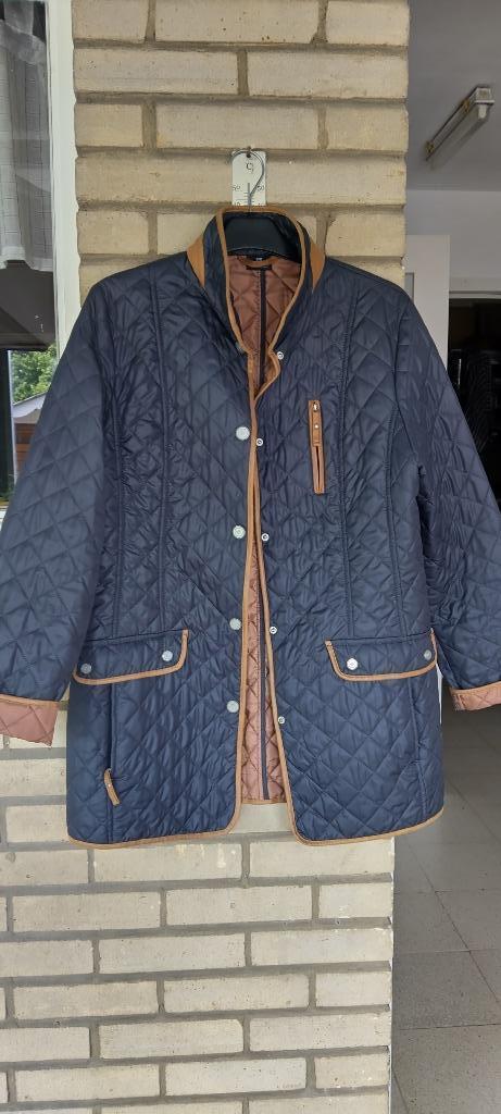doorstikt jasje Barbara Lebek Mt. 38 / donkerblauw, Kleding | Dames, Jassen | Zomer, Zo goed als nieuw, Maat 38/40 (M), Blauw