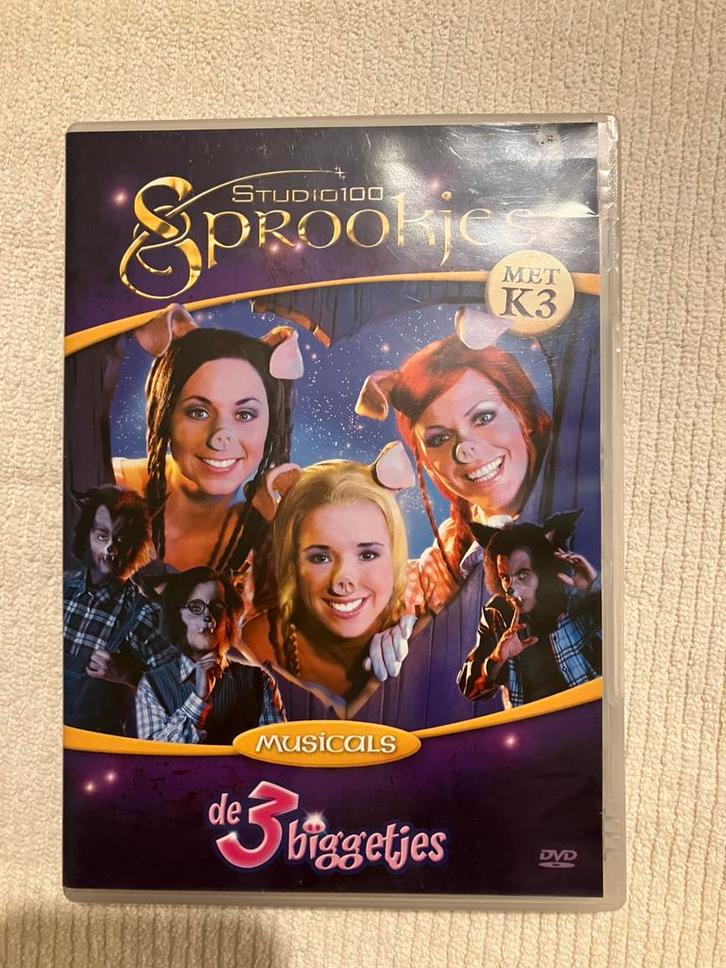 K3 Drie biggetjes originele K3 (Karen Kristel Kathleen) Dvd, Cd's en Dvd's, Dvd's | Kinderen en Jeugd, Zo goed als nieuw, Film