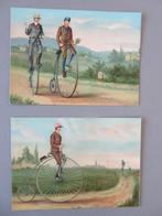 2 vélos Chromos du 19e siècle Velocipede, Comme neuf, Autres sujets/thèmes, Avant 1940, Envoi