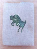 Protection en tissu pour livre ou agenda : zodiaque Bélier, Enlèvement ou Envoi, Neuf, Le Petit Grenier de Mimi