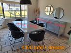 Tafels, dressoir + 4 stoelen te koop, Huis en Inrichting, Ophalen, Gebruikt, Vierkant