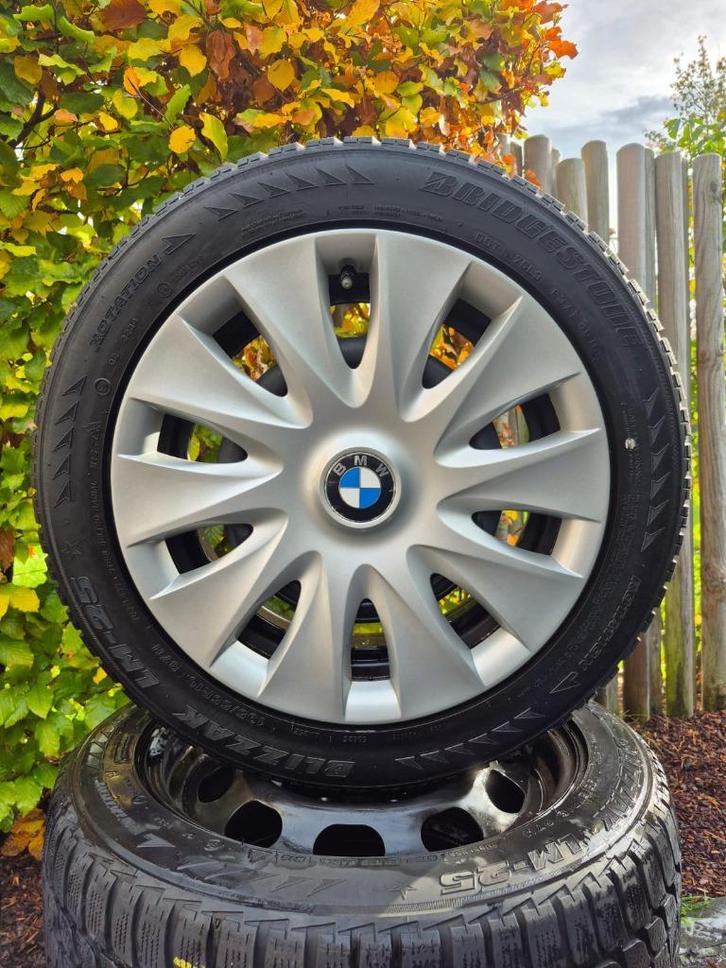 BMW velgen 16 inch met winterbanden 195/55 R16, Auto-onderdelen, Banden en Velgen, Velg(en), Winterbanden, 16 inch, 195 mm, Personenwagen