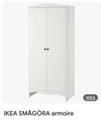 SMAGORA Armoire, blanc, 80x50x187 cm, Ophalen, Met hangruimte, 50 tot 100 cm, 150 tot 200 cm