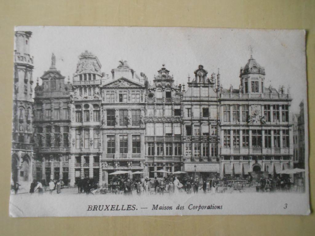8 cartes postales : Maisons des corporations, Grand'Place, Enlèvement ou Envoi, Avant 1920, Affranchie, Bruxelles (Capitale)