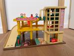 Vintage Fisher Price Little People garage met lift jaren 70, Kinderen en Baby's, Speelgoed | Fisher-Price, Ophalen, Gebruikt, Speelset