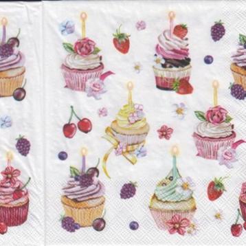 Servetten - cupcakes / taarten beschikbaar voor biedingen
