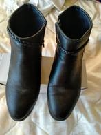 Zwarte enkellaarsjes,rits,sierband,hak:4 cm;maat:40., Kleding | Dames, Schoenen, Zwart, Lage of Enkellaarzen, Ophalen of Verzenden