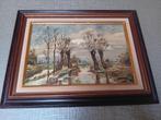 landschap met knotwilgen - olieverf op doek, Ophalen of Verzenden