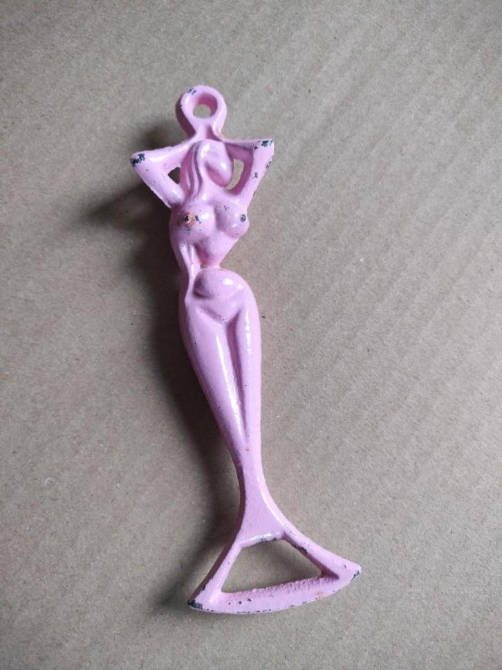 fijn gedetailleerde massieve gietijzeren zeemeermin opener, Antiek en Kunst, Curiosa en Brocante, Verzenden