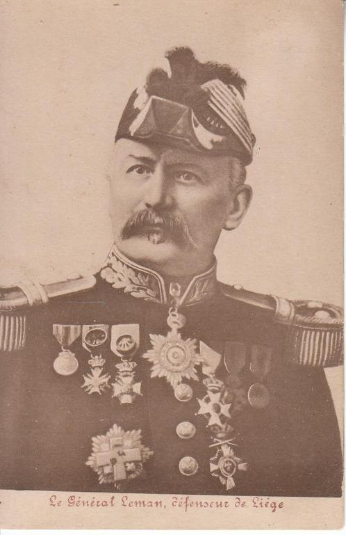 Postkaart WO1 - Generaal Leman - verdediger van Luik, Verzamelen, Postkaarten | Themakaarten, Ongelopen, Voor 1920, Politiek en Historie