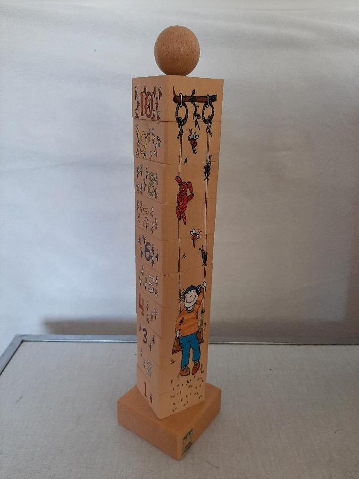 JANBIBEJAN – houten stapeltoren Lange Jan, Kinderen en Baby's, Speelgoed | Houten speelgoed, Zo goed als nieuw, Overige typen