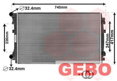 Volkswagen Golf 7 1.4 TSI radiateur benzine 2012 t/m 2017 5Q, Auto-onderdelen, Motor en Toebehoren, Volkswagen, Nieuw, Ophalen of Verzenden