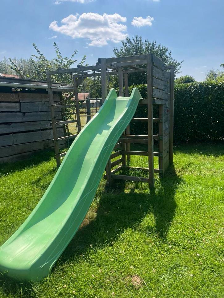 Wickey speeltoestel, Kinderen en Baby's, Speelgoed | Buiten | Speeltoestellen, Gebruikt, Glijbaan, Klimnet, Klimtouw, Klimwand